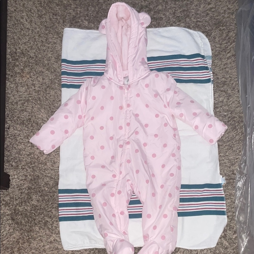 Penelope Mack Pink Polka Dot Snowsuit